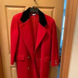 Red coat  with black trim